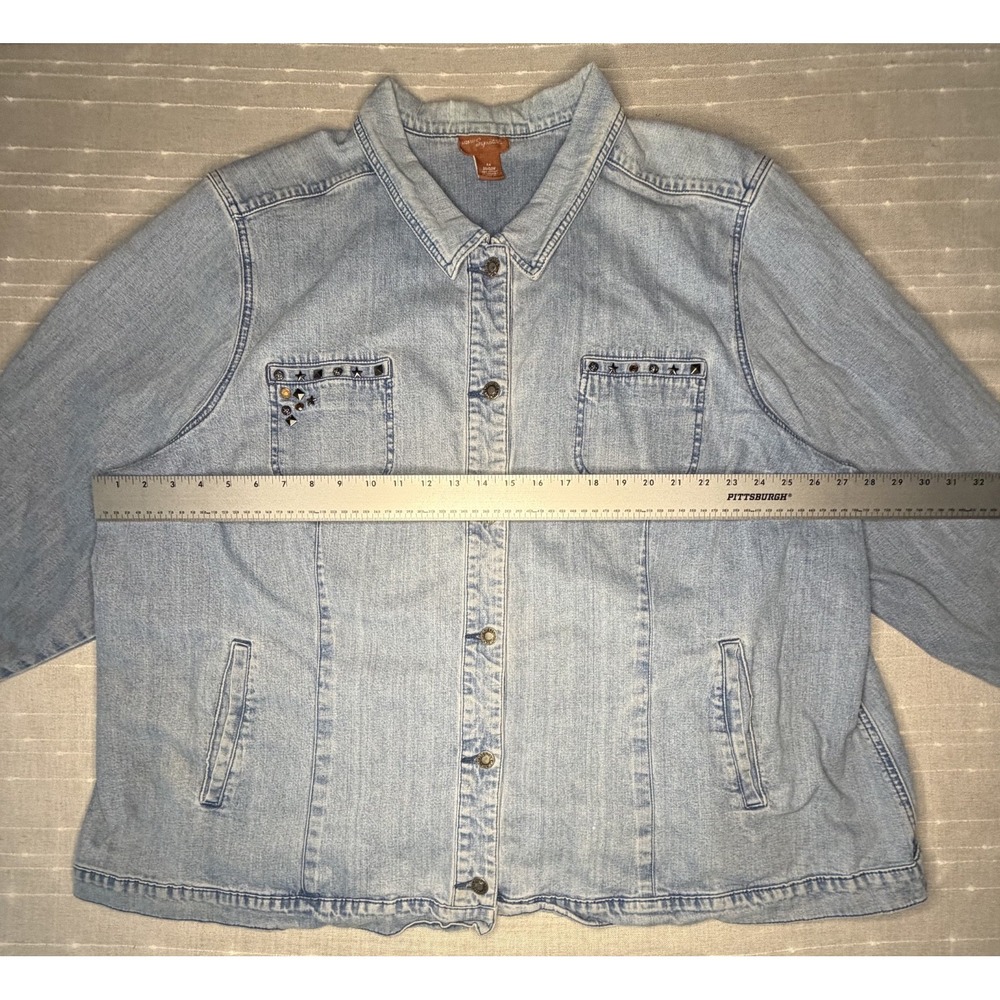 Catherines Liz & Me Denim Casual Jacket Plus Size 4X (30/ 32W) - Picture 6 of 6